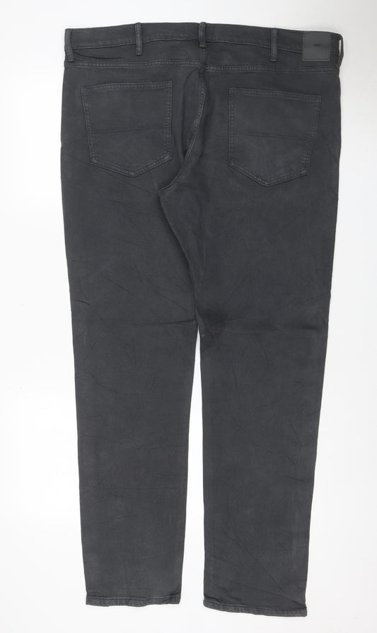 M&S Men’s Black Slim Fit 40/33 Stretch 5 Pocket Trousers