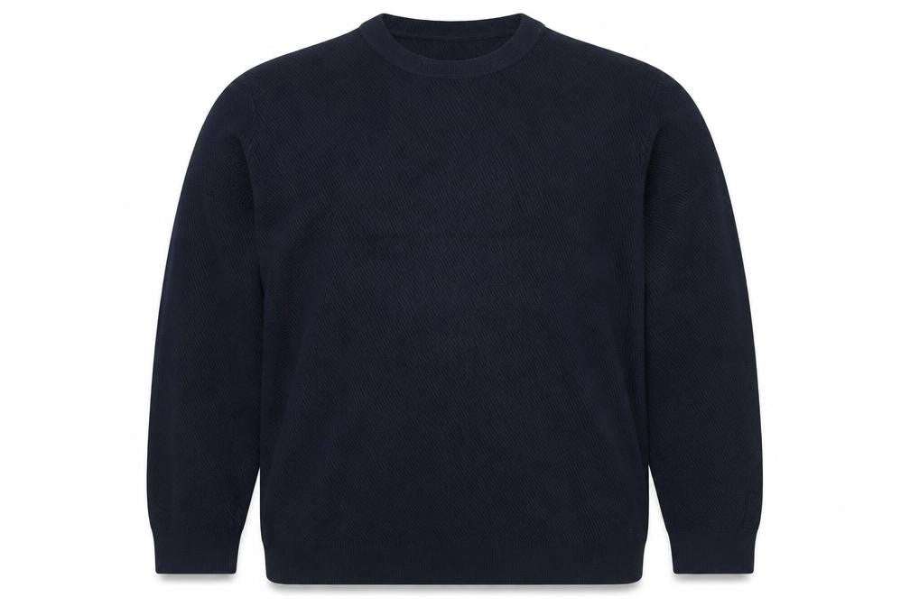 Marks & Spencer Men's Navy 2XL Cotton Blend Crew Neck Pullover Jumper