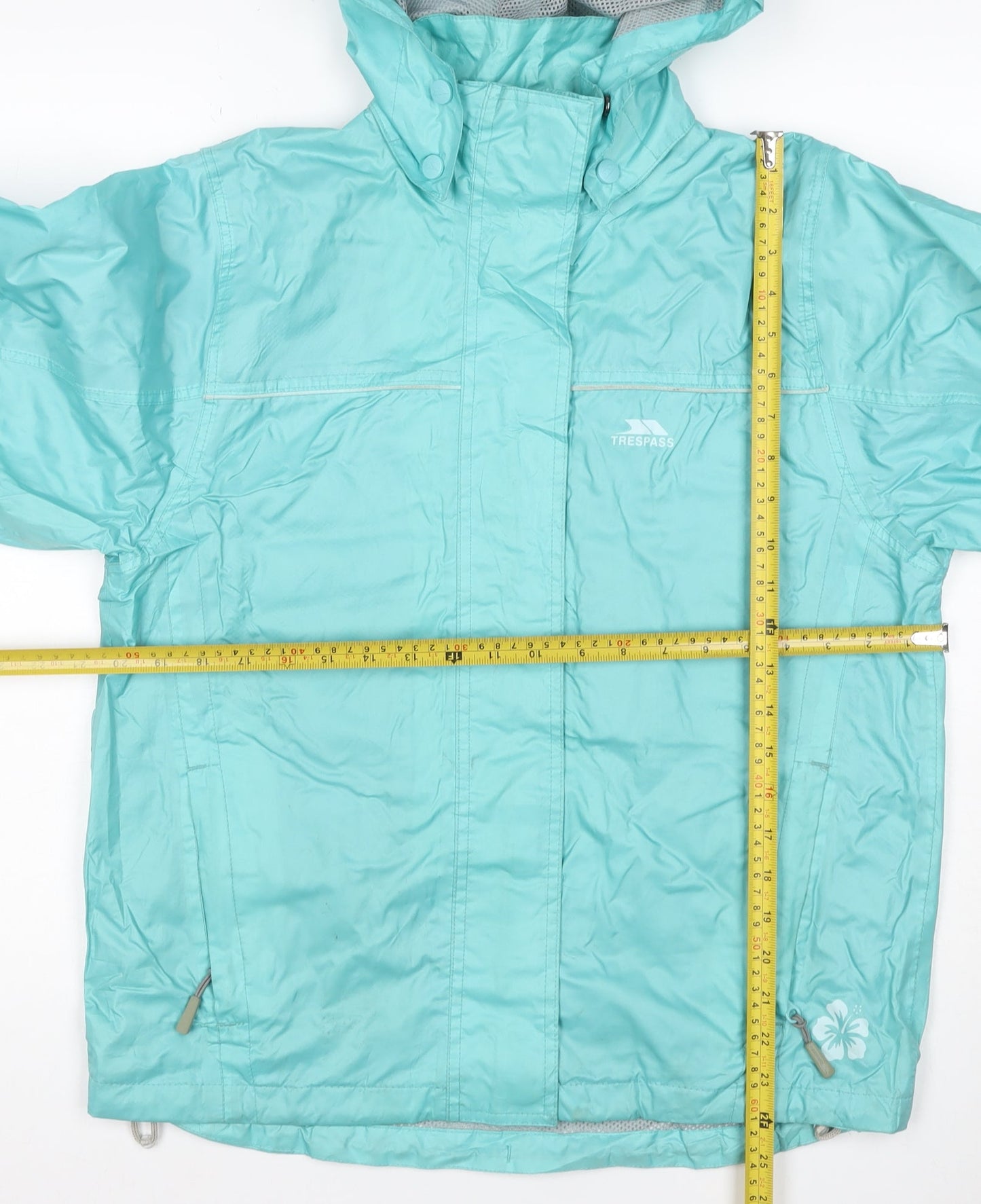 Trespass Girls Green 13-14 Years Ski Jacket Hooded Waterproof