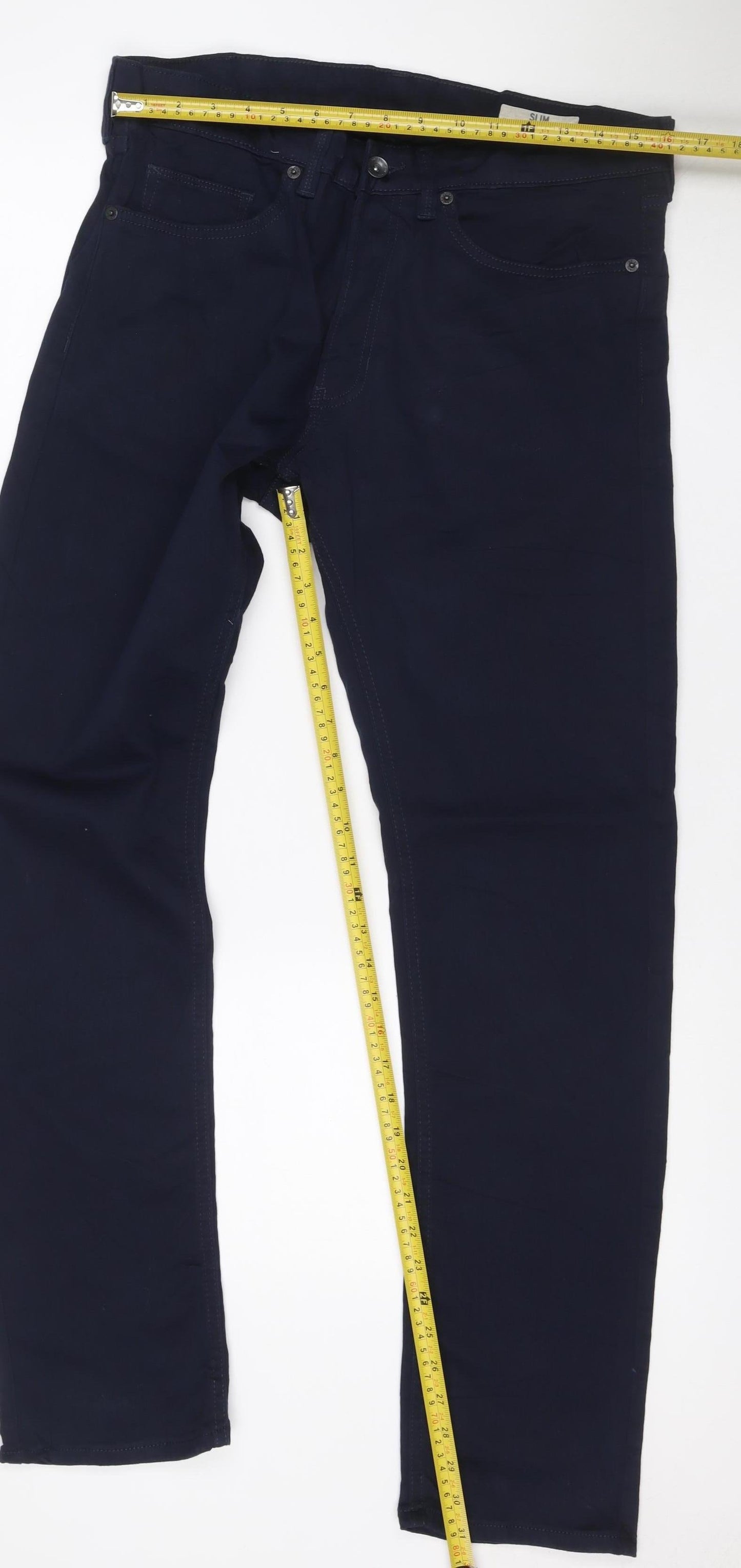 Marks and Spencer Men's Navy Slim Stretch Jeans 5-Pocket