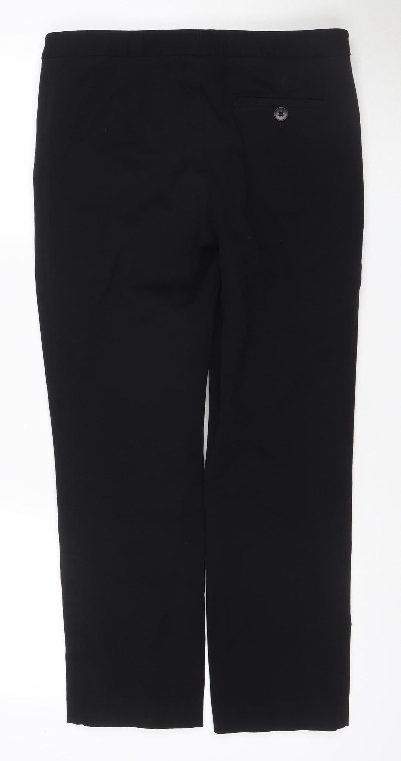 Jigsaw Women’s Black UK 12 Tailored Straight Leg Trousers
