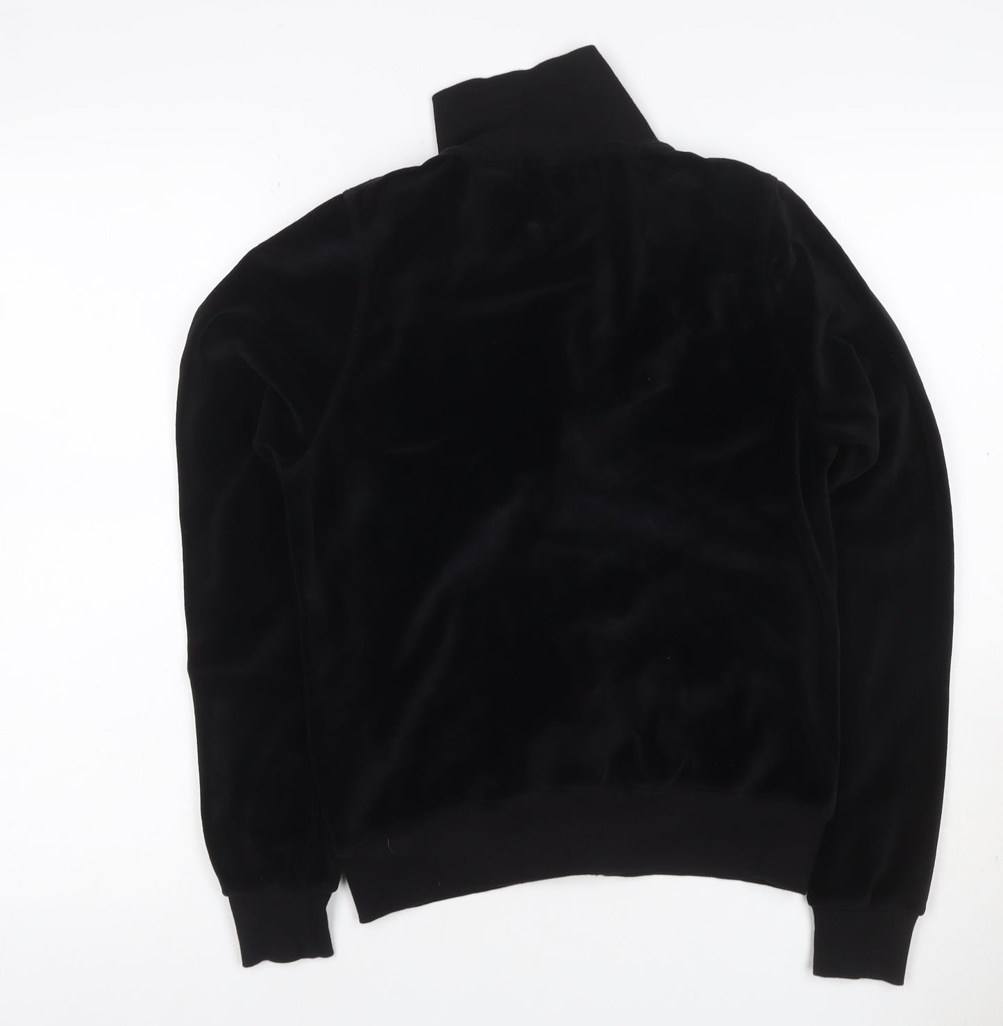 Elle Sport Women's Black UK 12 Velour Full Zip High Neck Sweatshirt