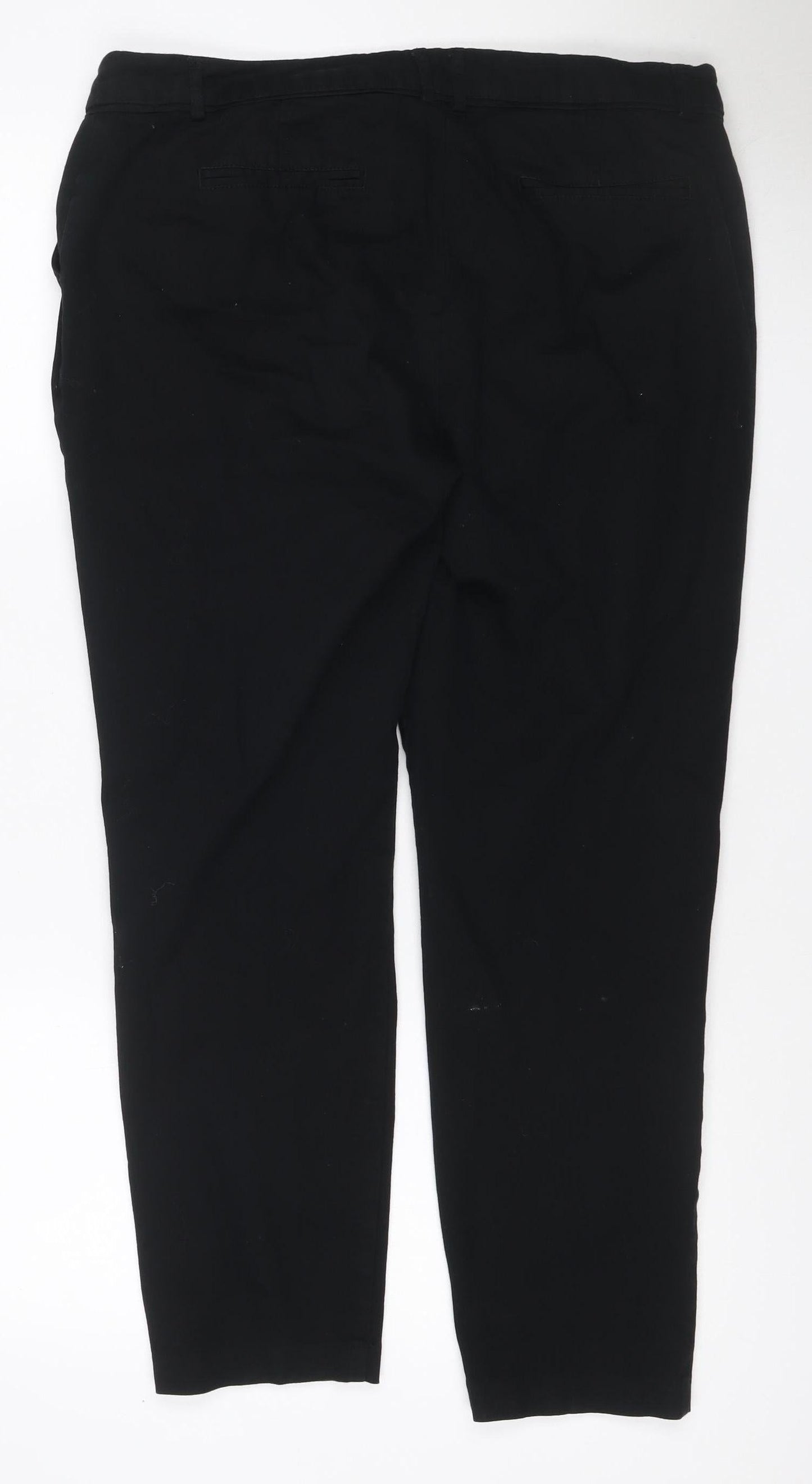 Wallis Women’s Black UK 16 Straight Leg Tailored Trousers Pockets