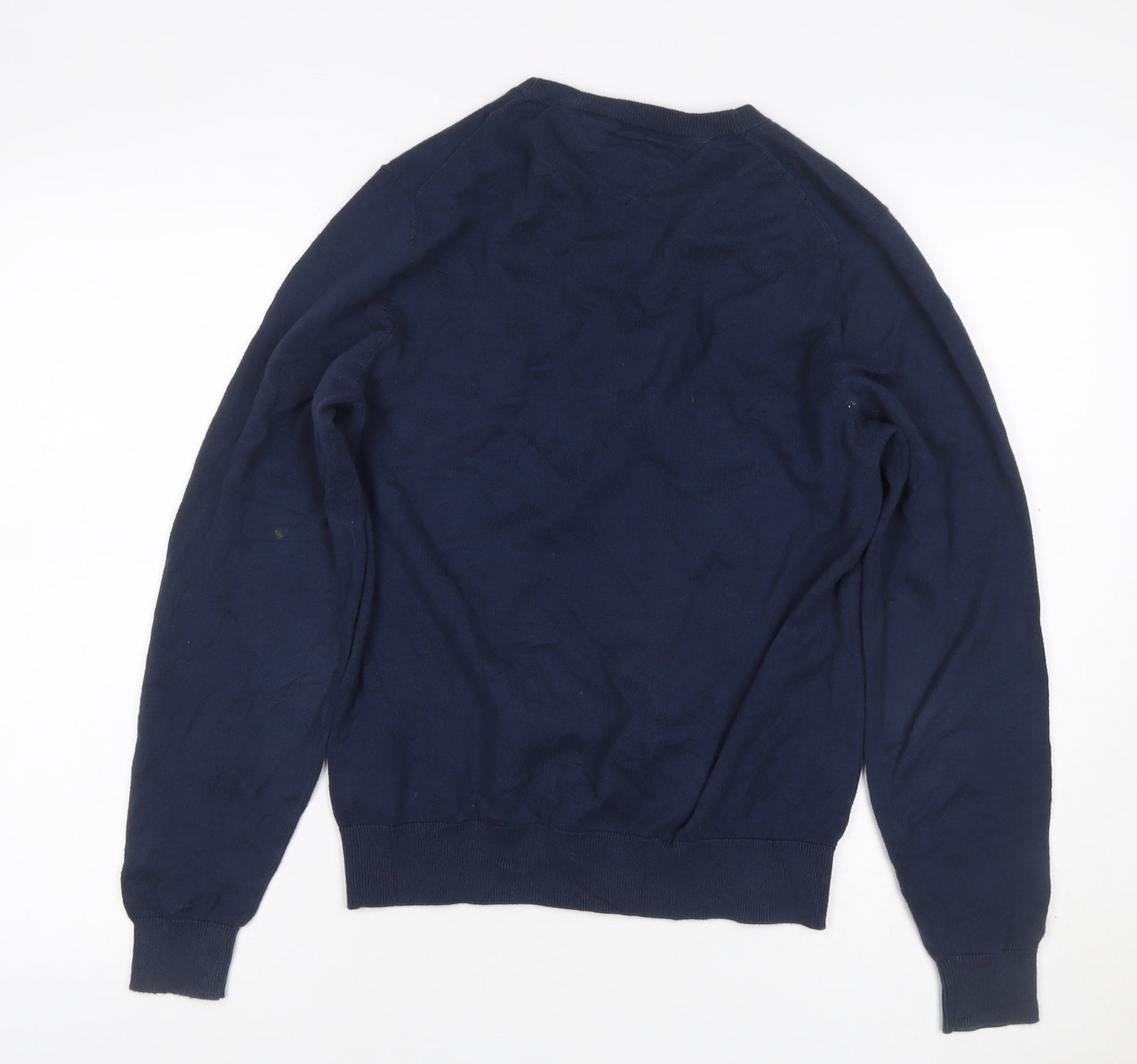 Tommy Hilfiger Men’s Blue XS V-Neck Cotton Golf Pullover Jumper