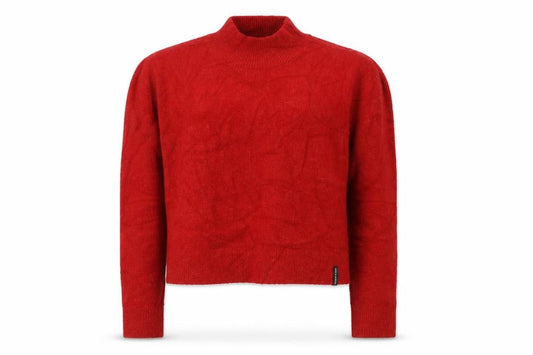 Superdry Women’s Red UK 12 Roll Neck Wool Blend Knit Jumper