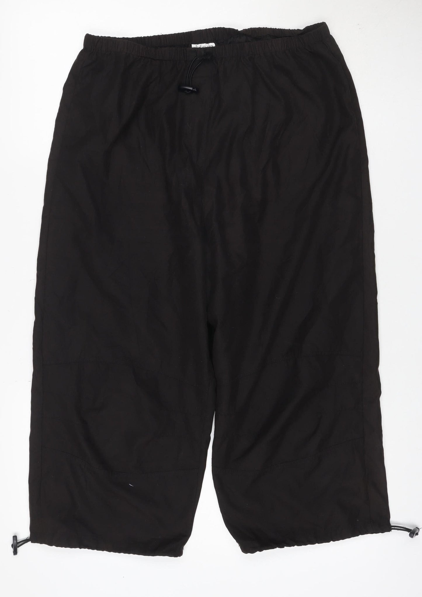 Elam Women’s Black UK 18 Wide-Leg Drawstring Trousers