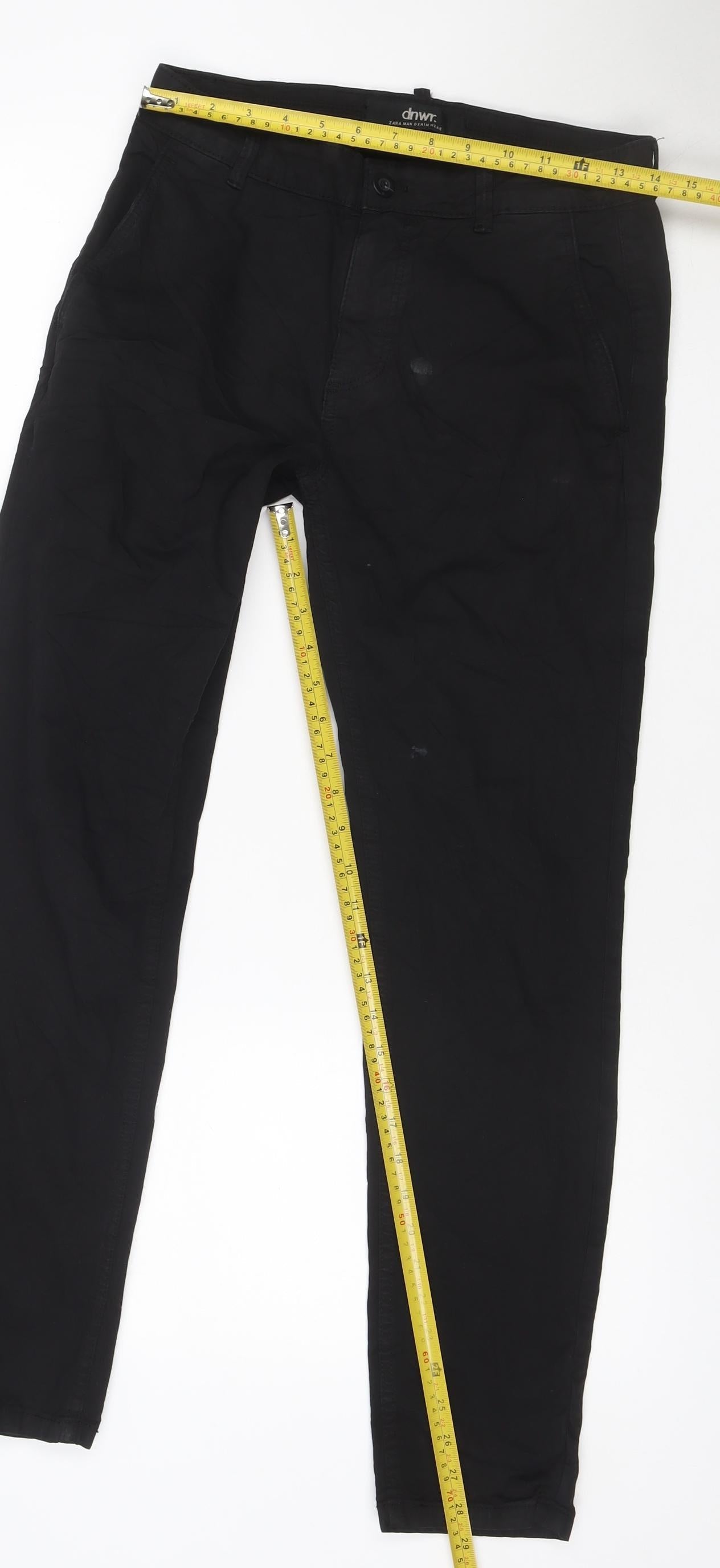 Zara Men Black 30 Slim Skinny Stretch Denim Jeans