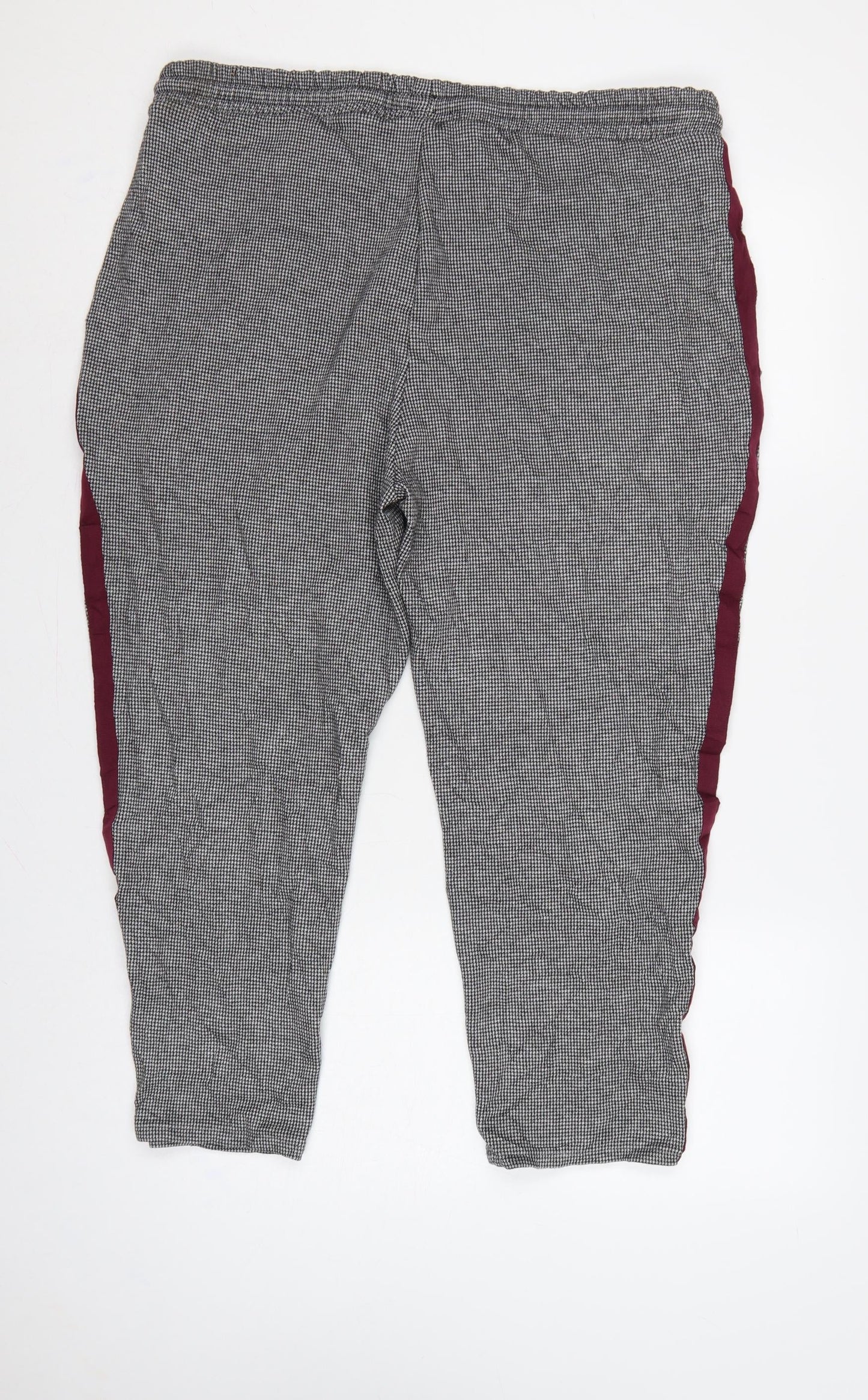 Marks & Spencer Women’s Multicoloured Check Jogger Trousers UK 18 Short