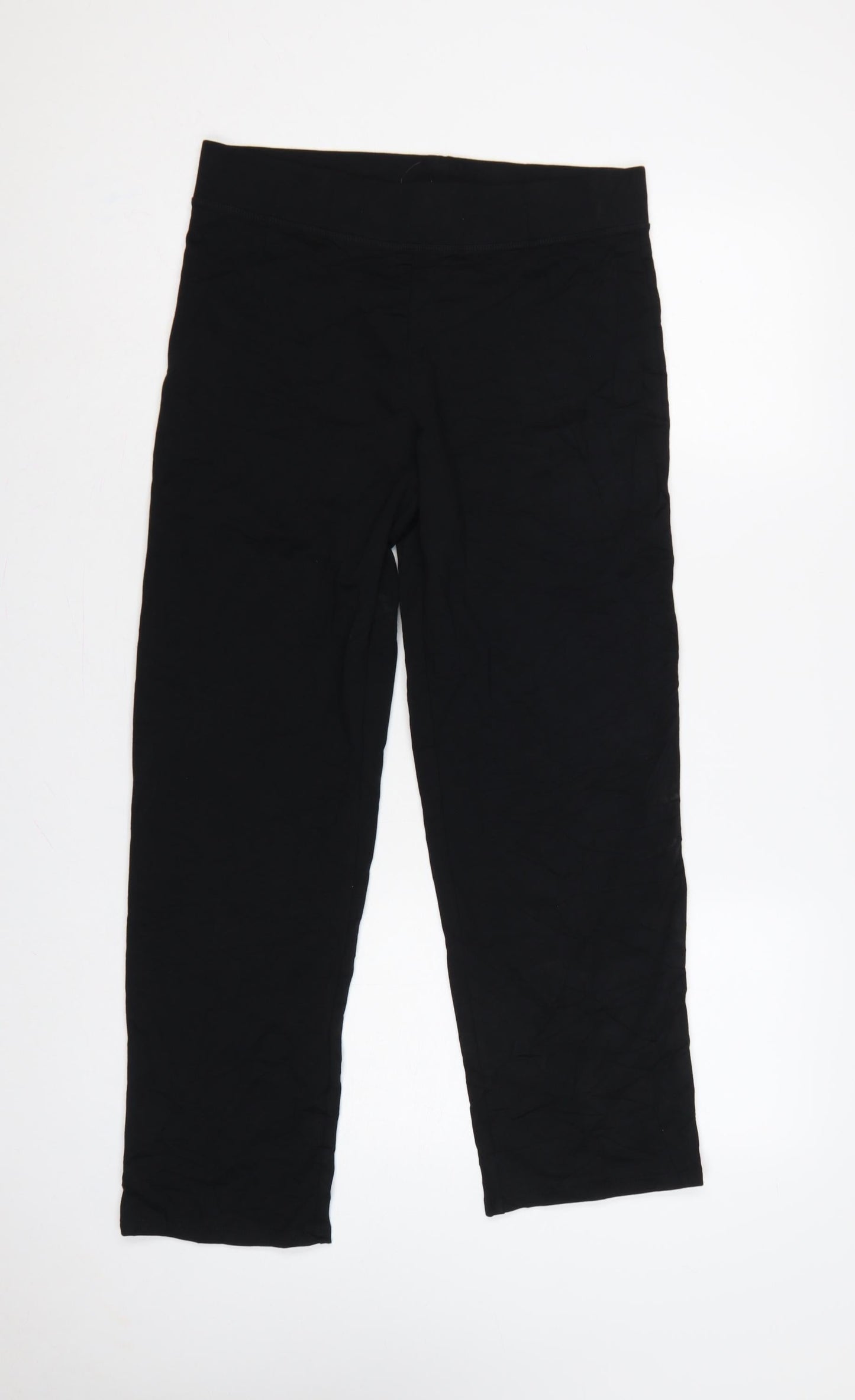 Marks & Spencer Women Black UK 12 Short High Rise Stretch Leggings