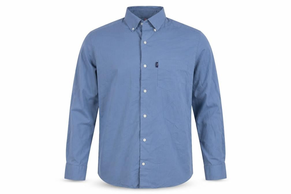 Next Men’s Blue M Slim Fit Button Down Long Sleeve Shirt