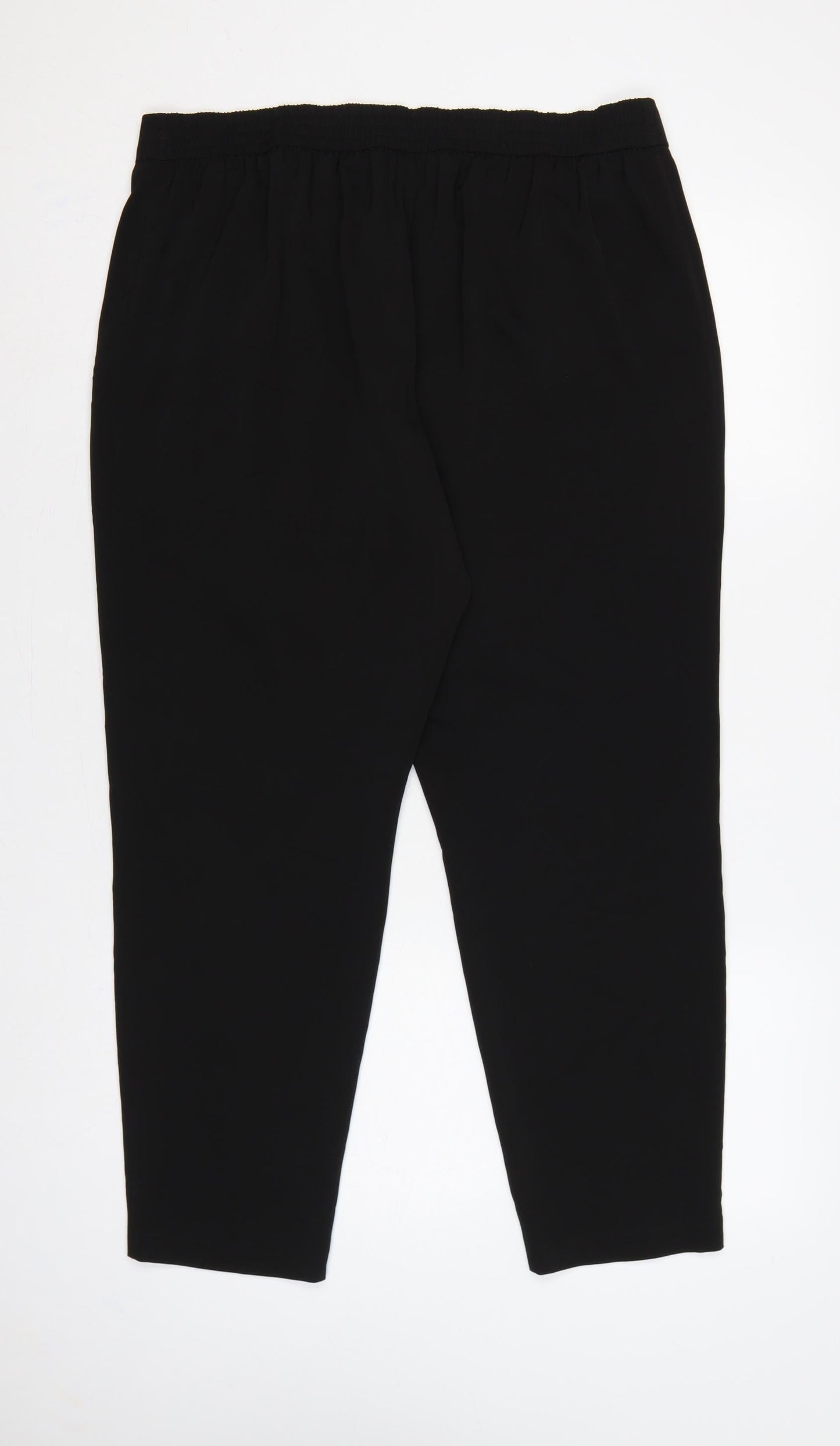 Wallis Women’s Black UK 14 Tapered Stretch Elastic Waist Trousers
