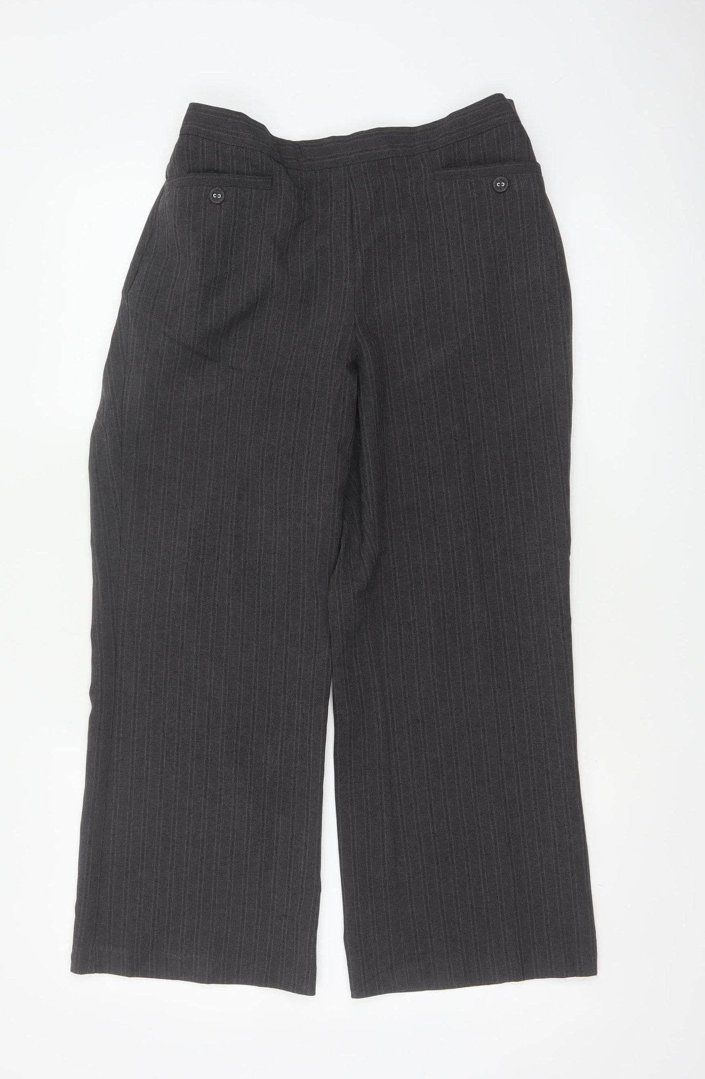 Buse Collection Women’s Grey Pinstripe Dress Trousers UK 12 Straight