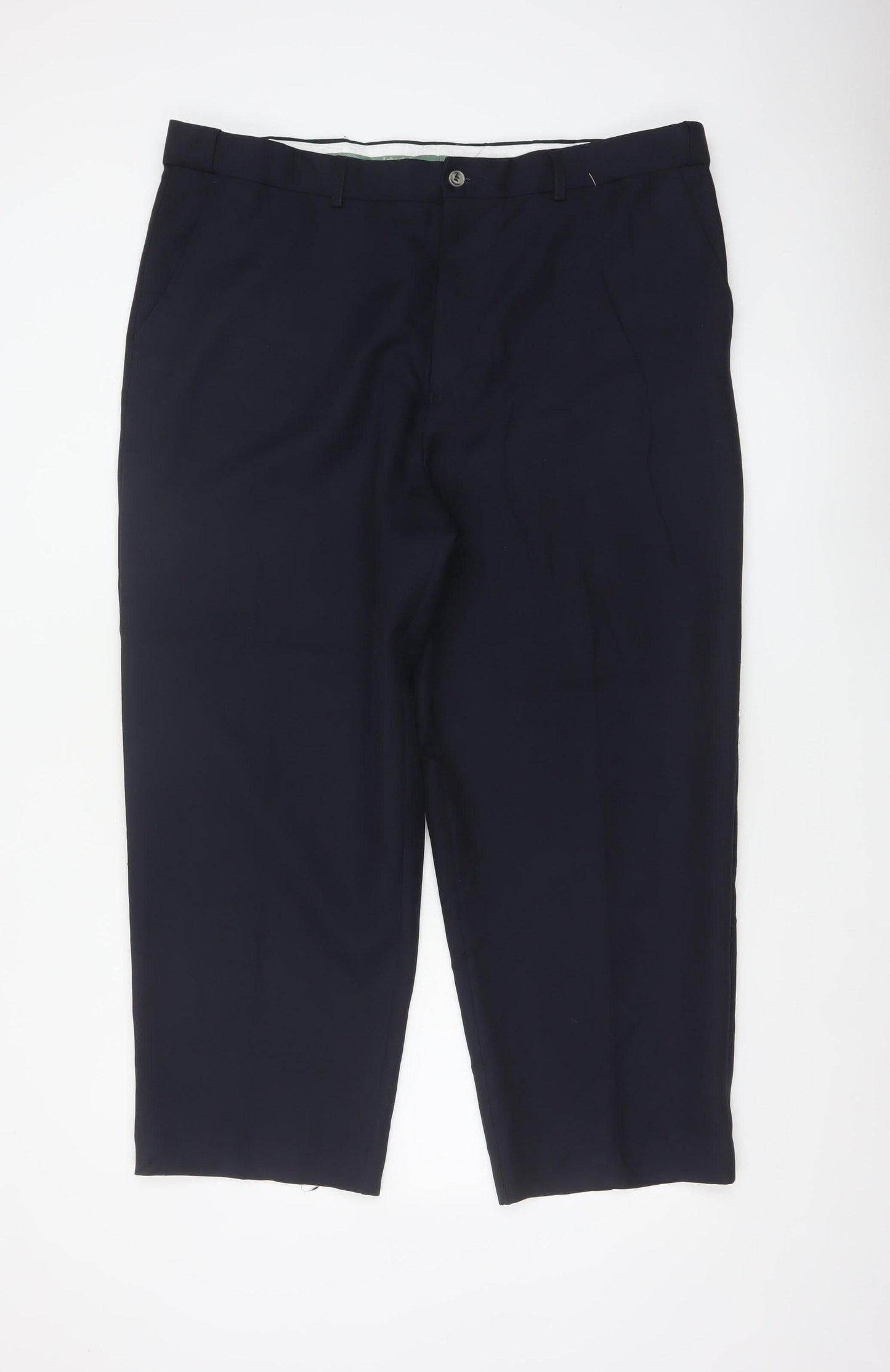 Arborlake Men’s Blue 42 Straight Flat Front Dress Trousers