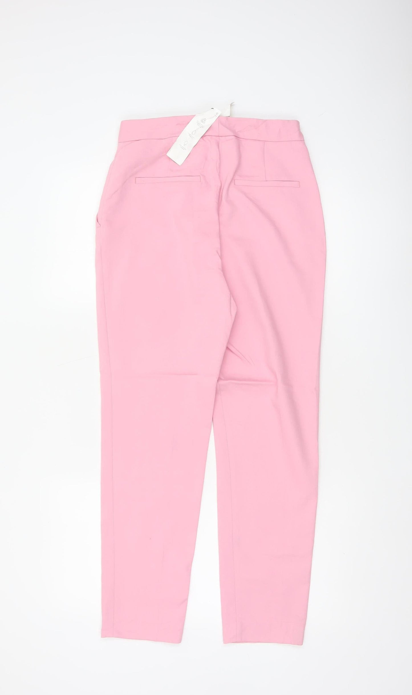 Zara Women Pink Size 8 High Rise Tapered Button Detail Trousers