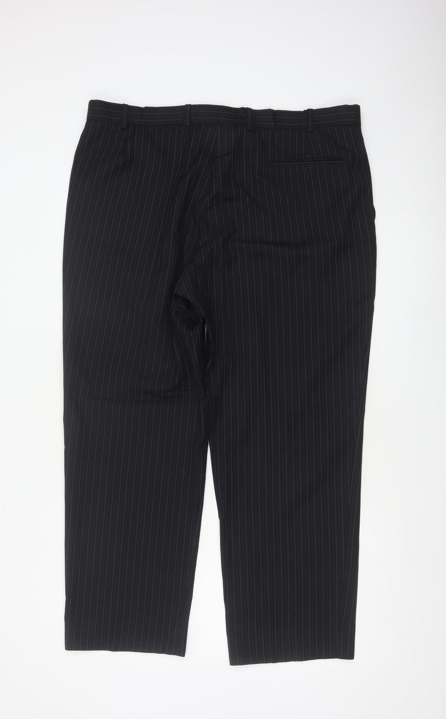 Marks & Spencer Men’s Navy Pinstripe Dress Trousers 40in 29in