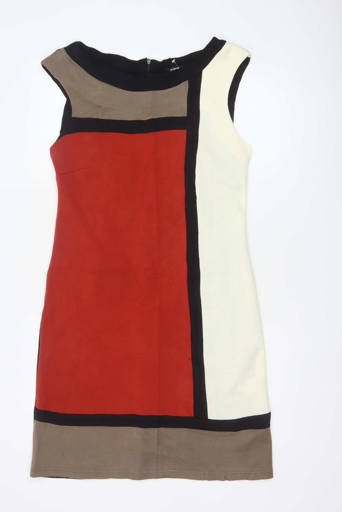 Roman Women Multicoloured UK 14 Sheath Knee Length Colourblock Dress