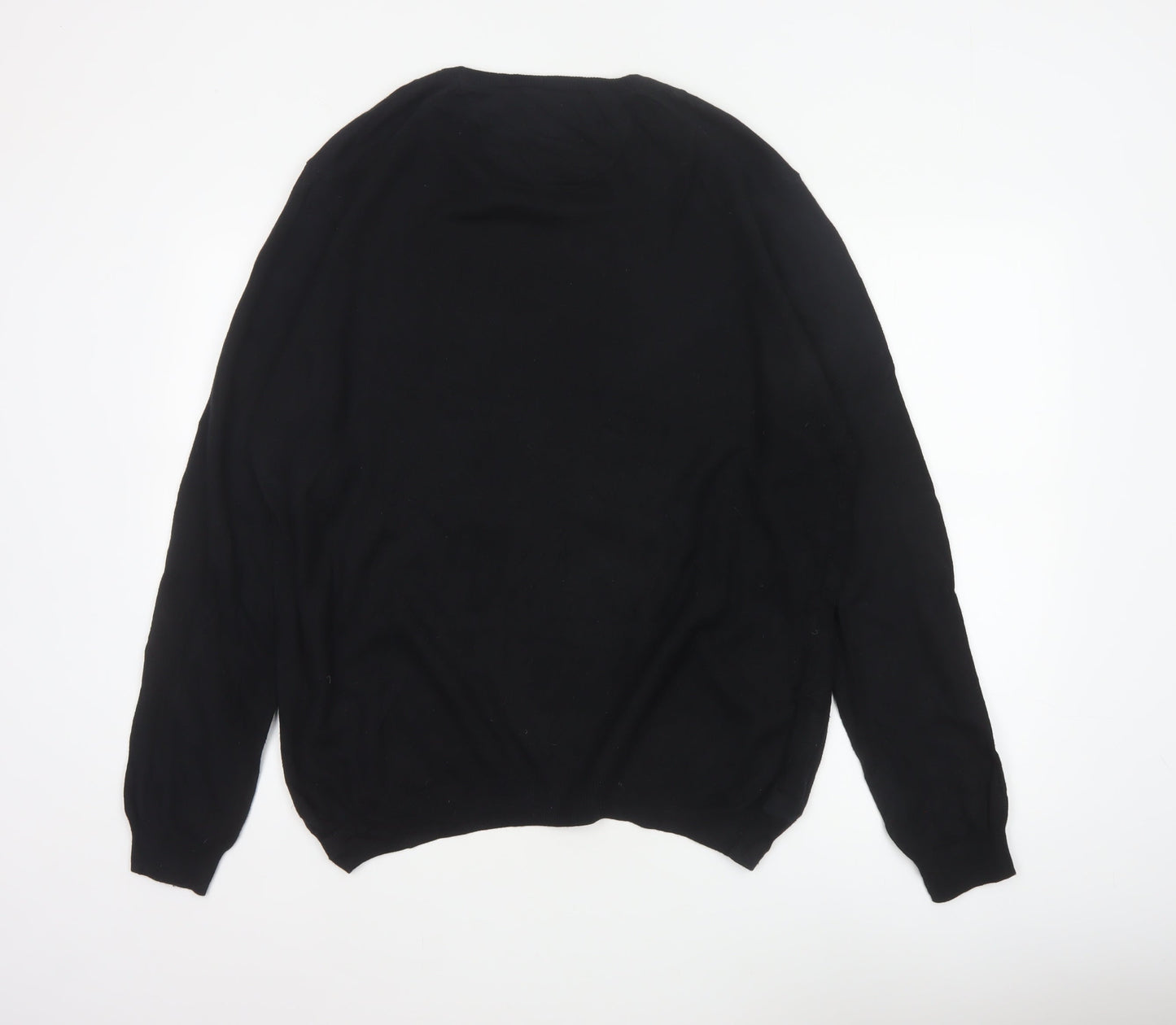 John Lewis Men’s Black Cotton Cashmere Crew Neck Jumper Size L