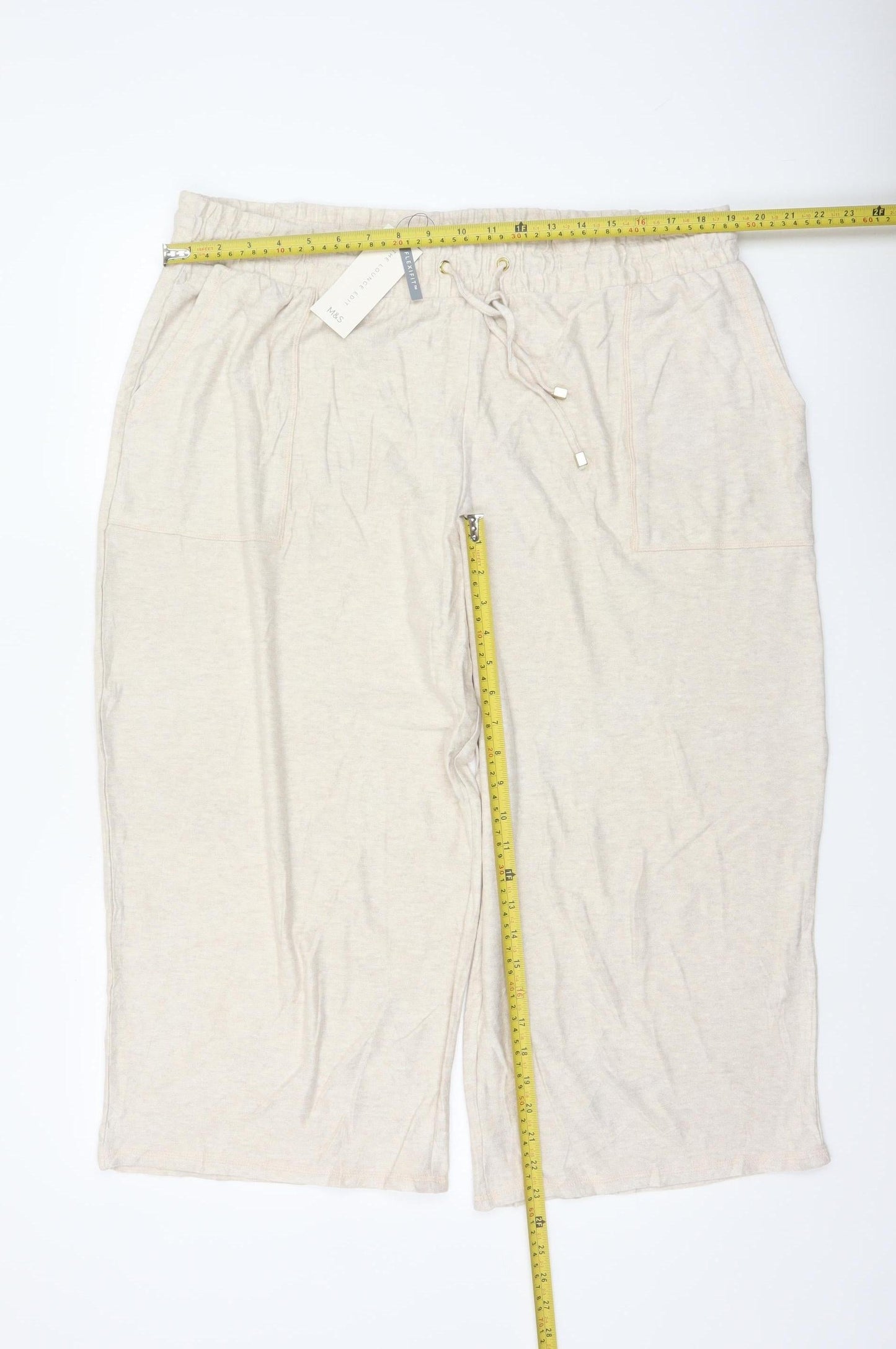 Marks & Spencer Women’s Beige Size 20 Lounge Edit Flexifit Trousers