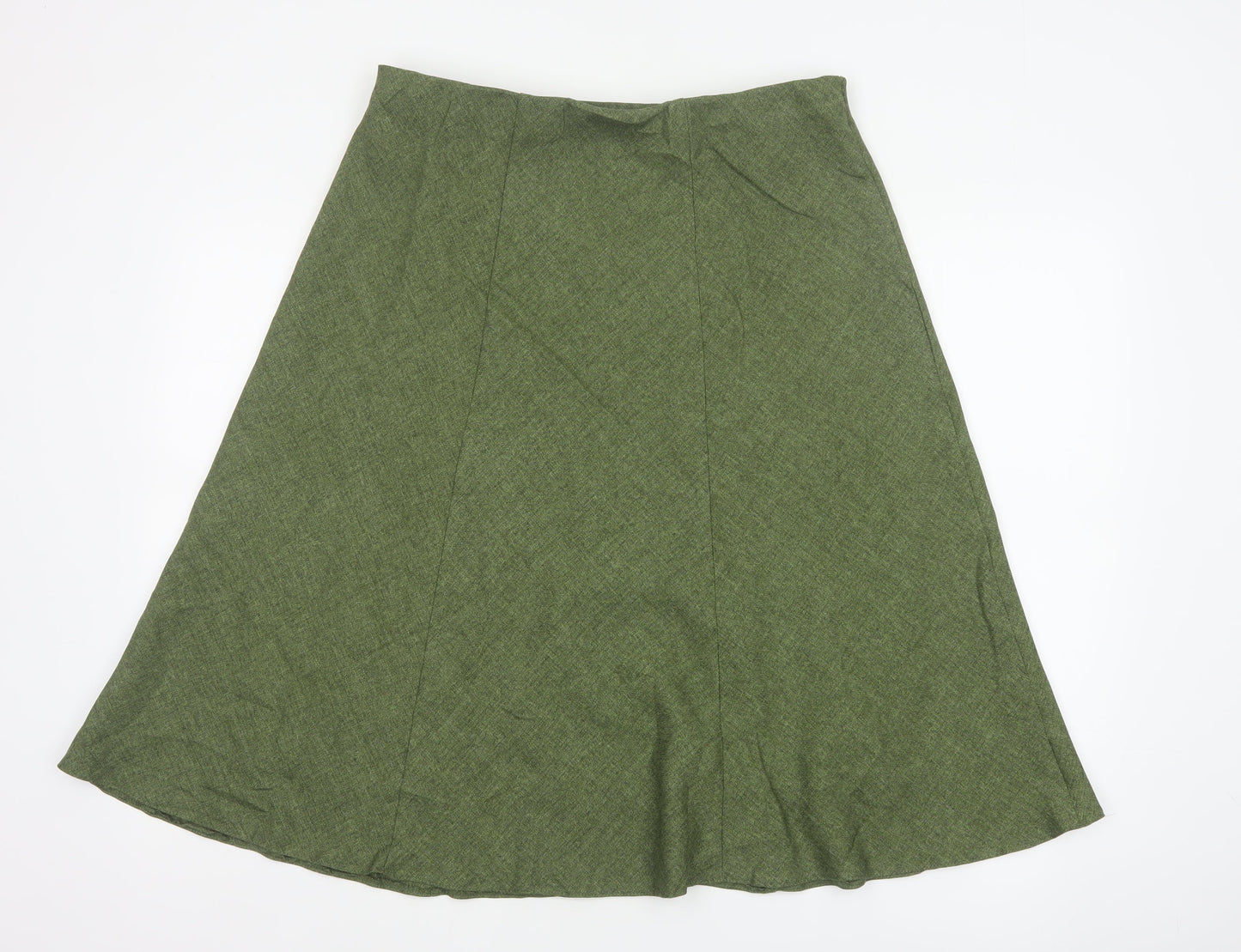 Honor Millburn Women’s Green UK 16 A-Line Midi Lined Skirt