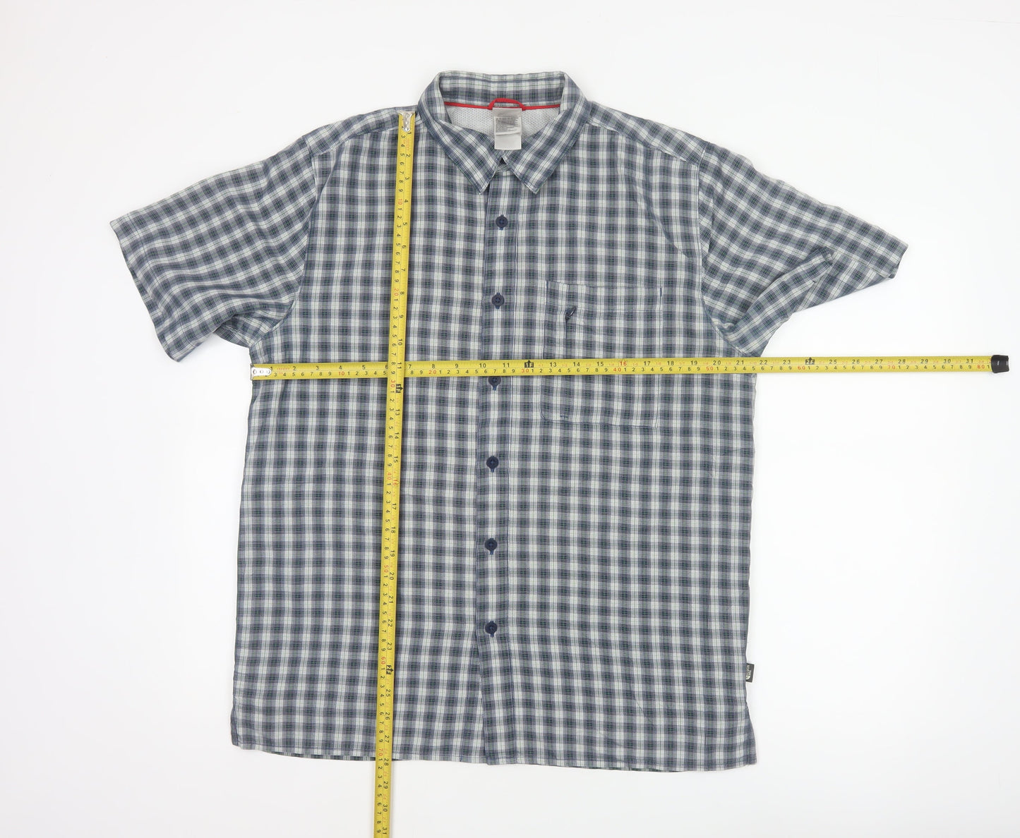 The North Face Men’s Multicoloured Check Short Sleeve Button-Up Shirt M