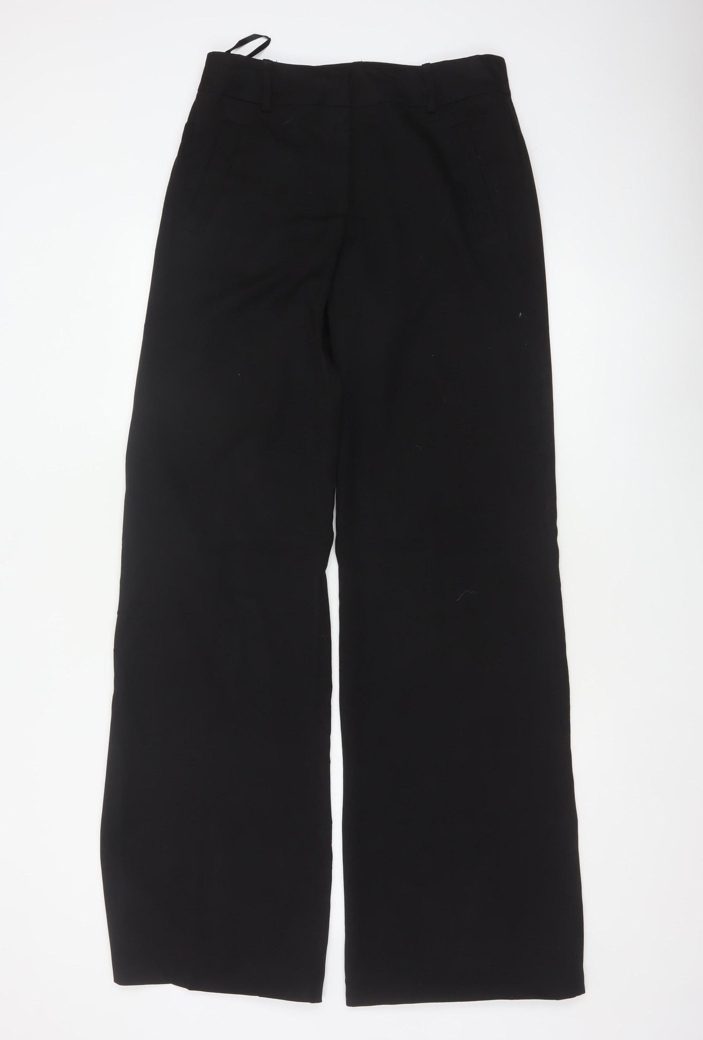 Long Tall Sally Women Black UK 10 Wide-Leg Tailored Trousers 36in