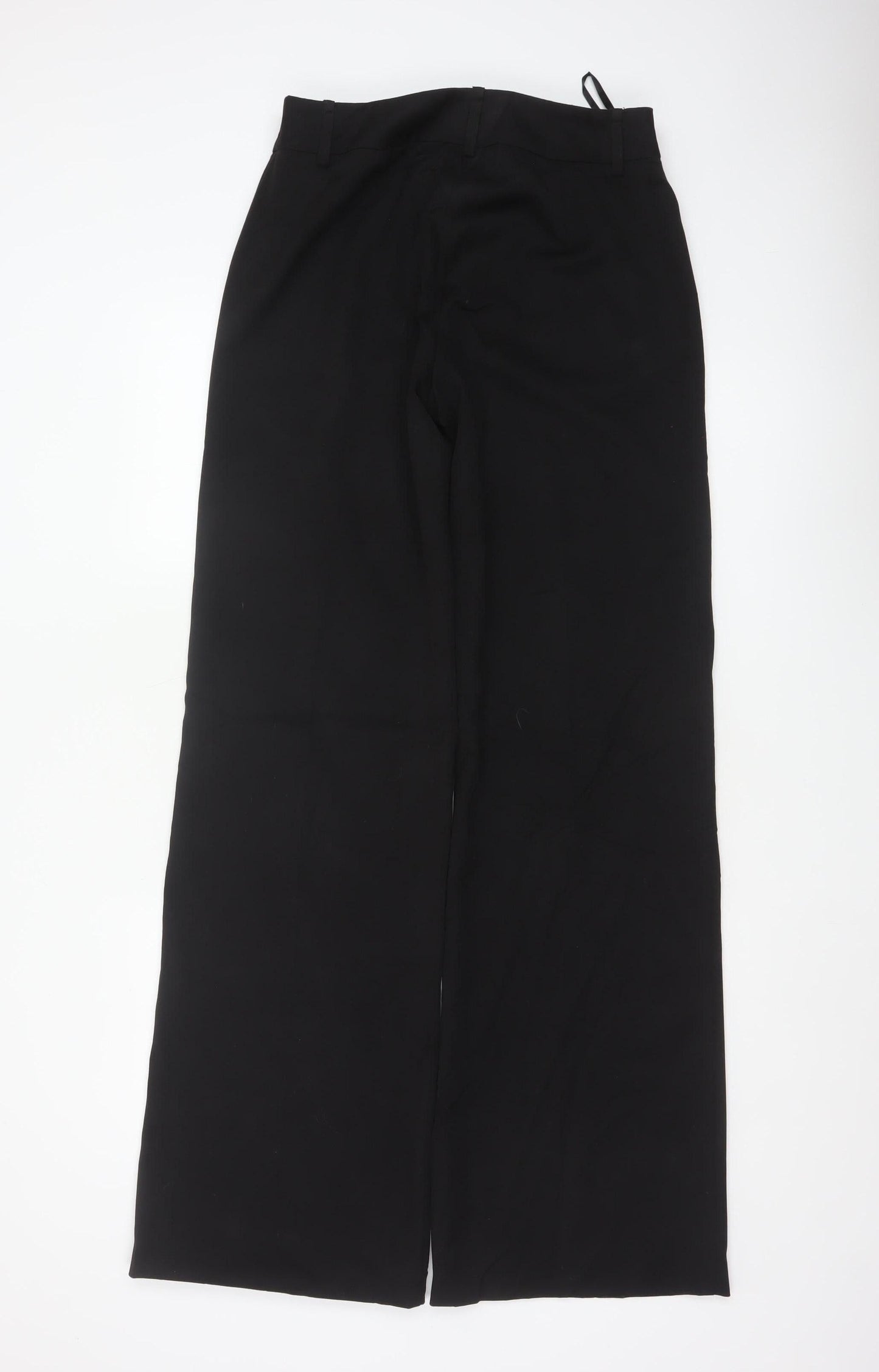 Long Tall Sally Women Black UK 10 Wide-Leg Tailored Trousers 36in