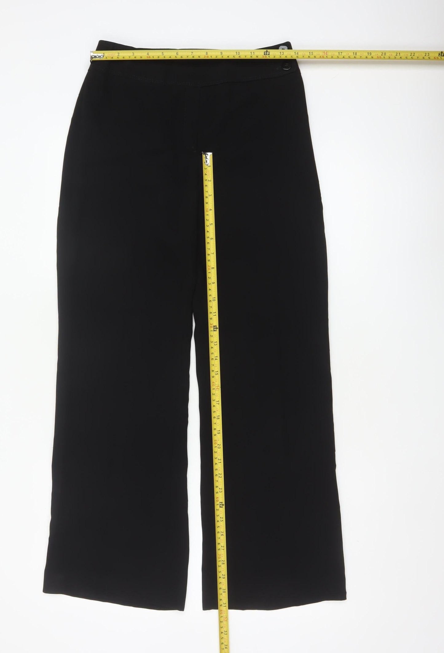 Florence & Fred Women's Black Size 8 Short Wide Leg Tailored Trousers