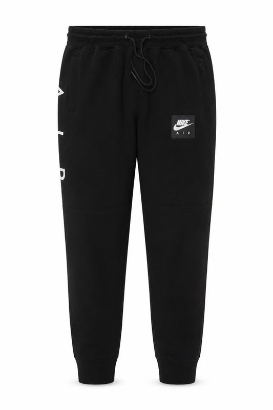 Nike Air Men's Black XL Fleece Jogger Sweatpants Logo Zip Pocket