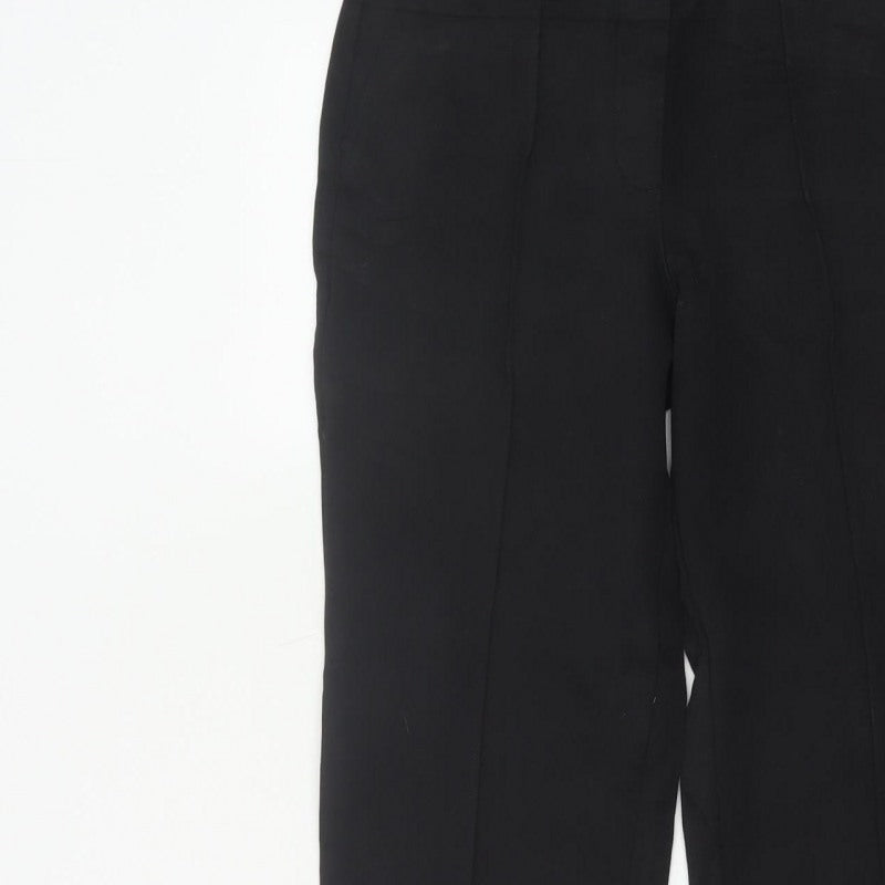 Marks and Spencer Women’s Black Size 8 Regular Straight Dress Trousers