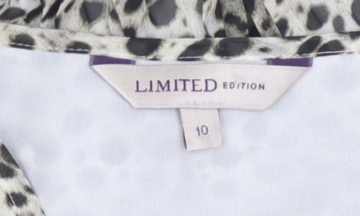 Marks and Spencer Women Grey Animal Print Pleated Maxi Dress UK 10