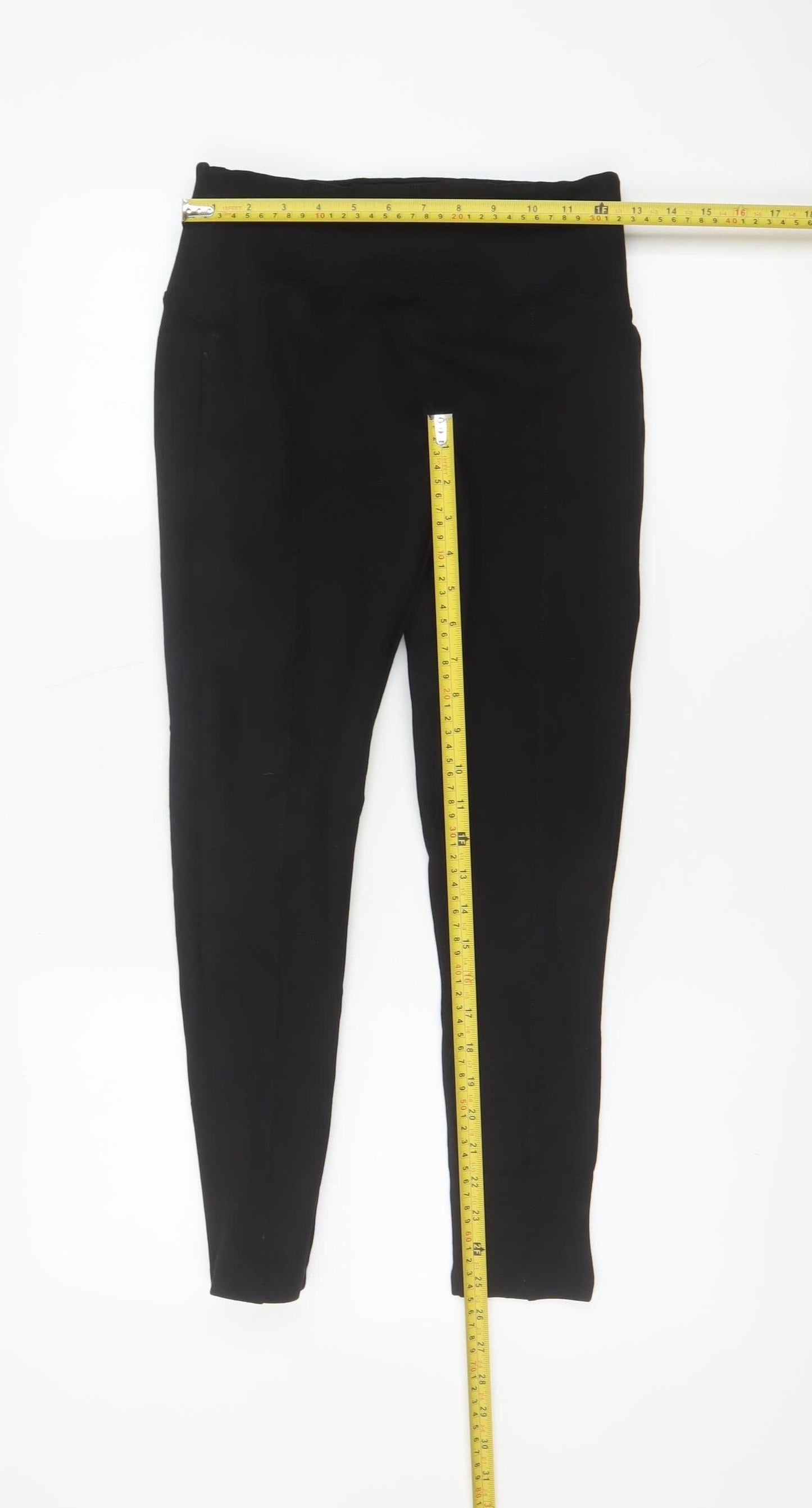 Marks & Spencer Women Black UK 10 High Waist Skinny Stretch Leggings