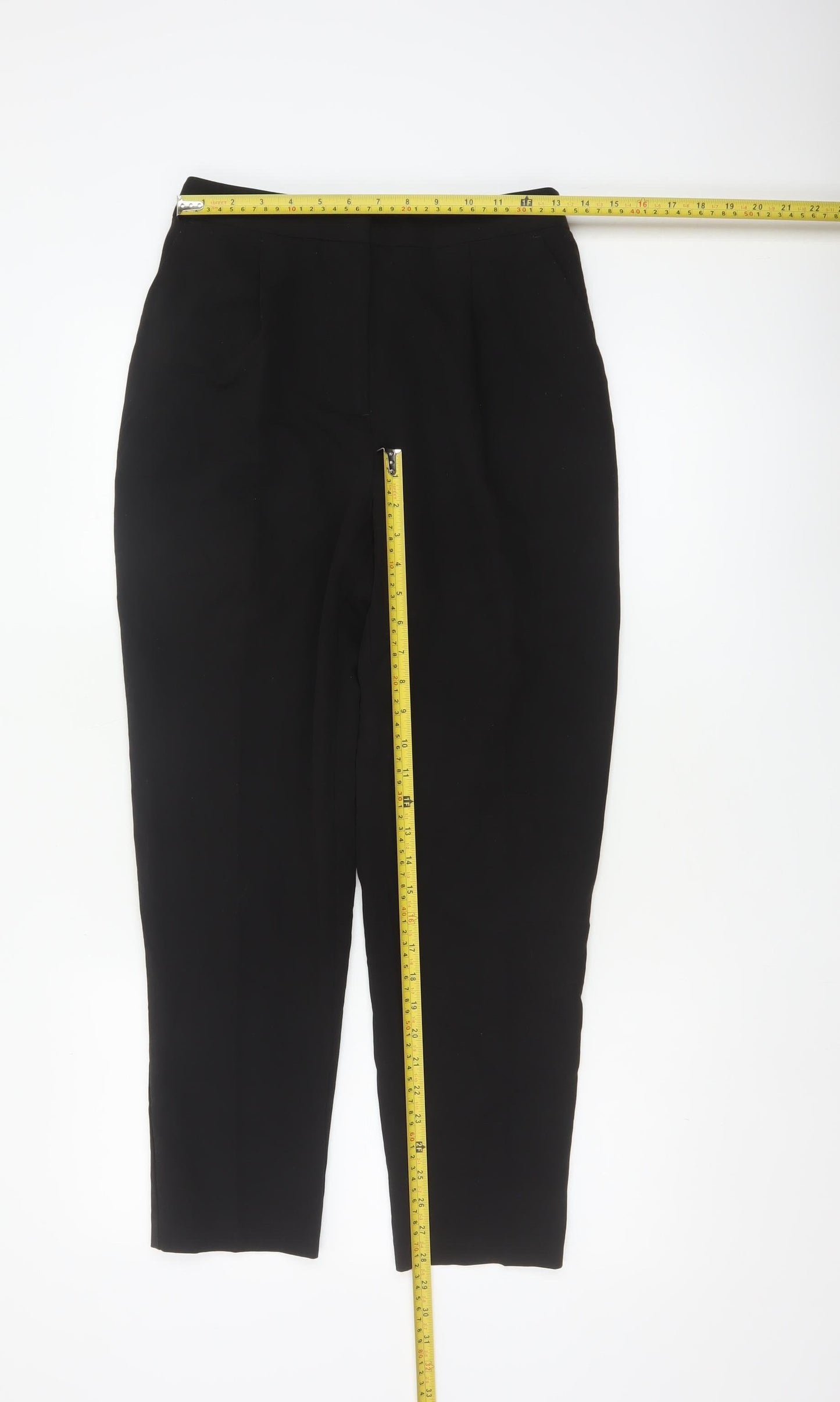 New Look Women’s Black UK 10 Tapered Elastic Waist Work Trousers