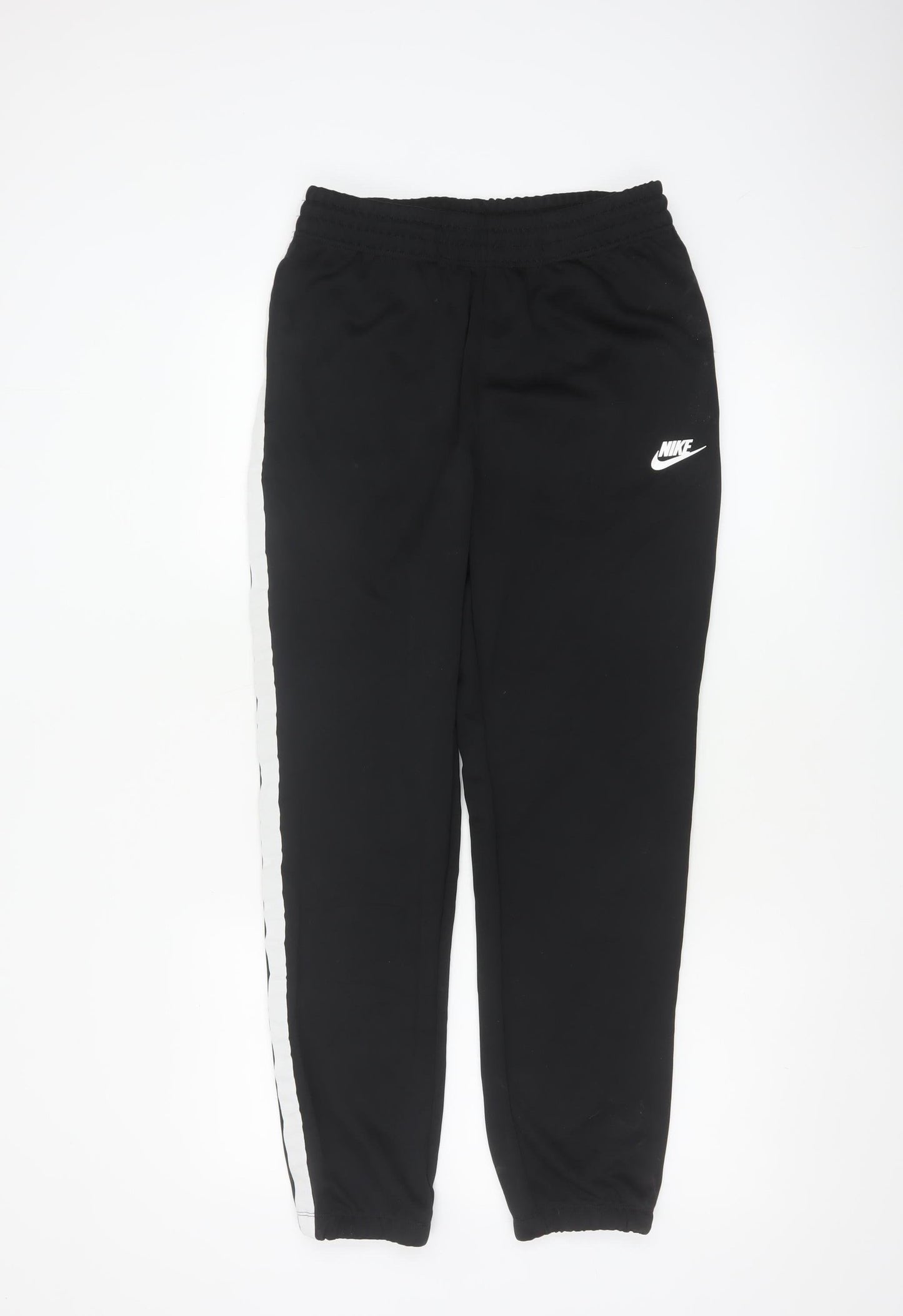 Nike Men’s Black M Jogger Sweatpants White Stripe Logo