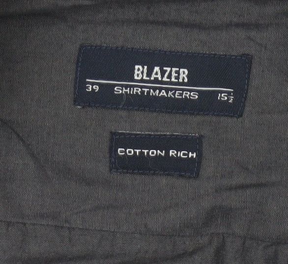 Blazer Shirtmakers Men's Black 15.5 Cotton Rich Long Sleeve Shirt