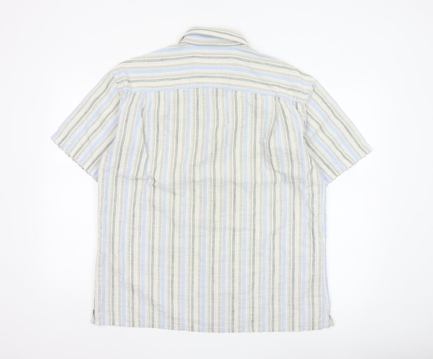 Sand Men’s M Multicoloured Striped Short Sleeve Button-Up Shirt