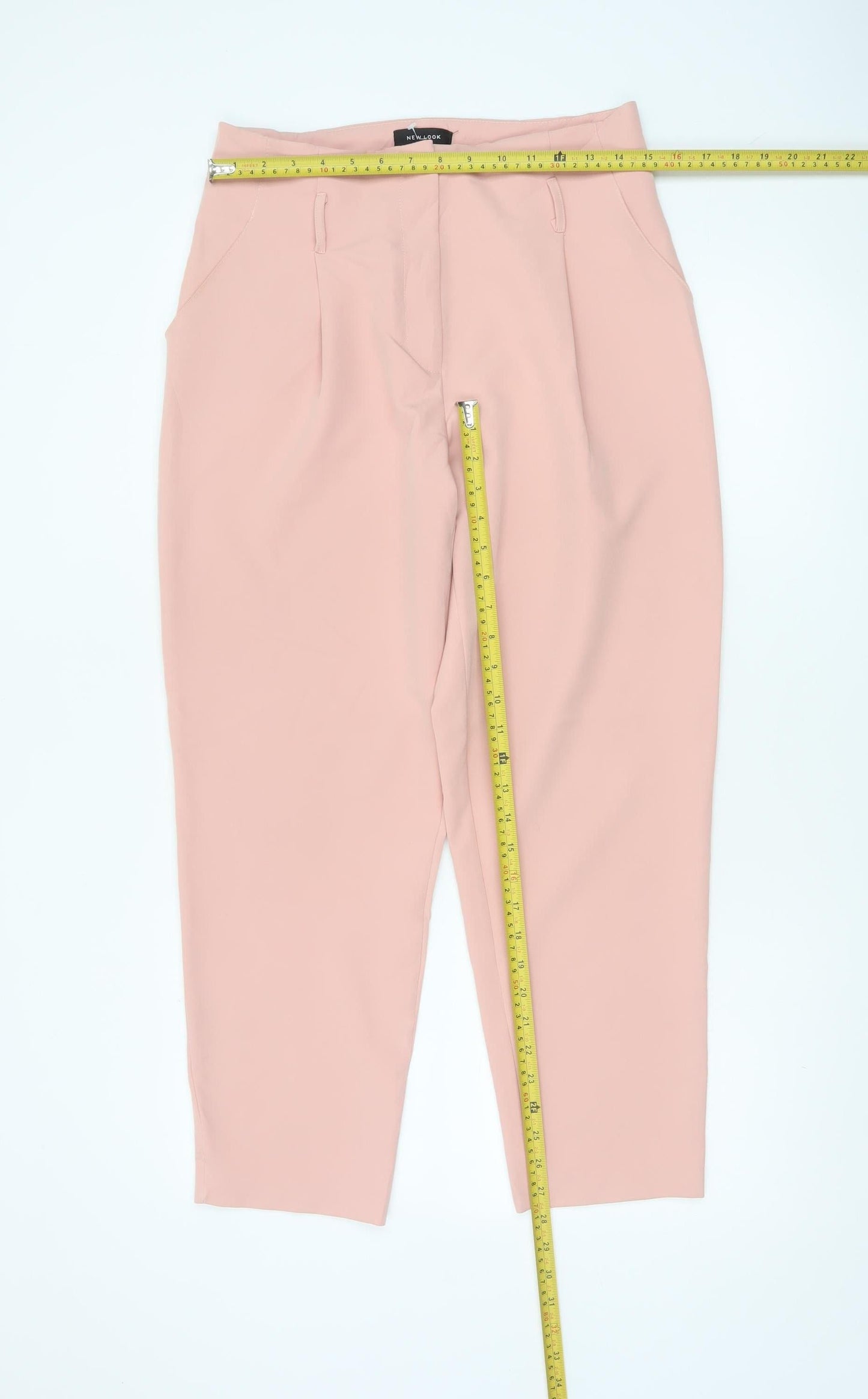New Look Women’s Pink UK 12 Tapered Tailored Dress Trousers