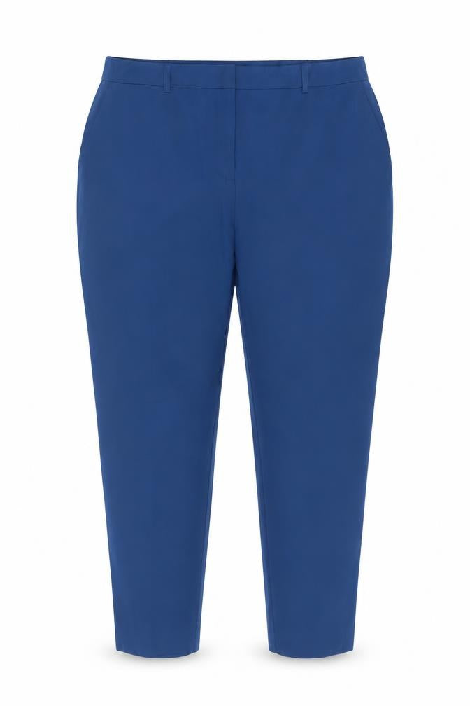Front view of Dorothy Perkins Women Blue UK 18 Tailored Tapered Work Trousers