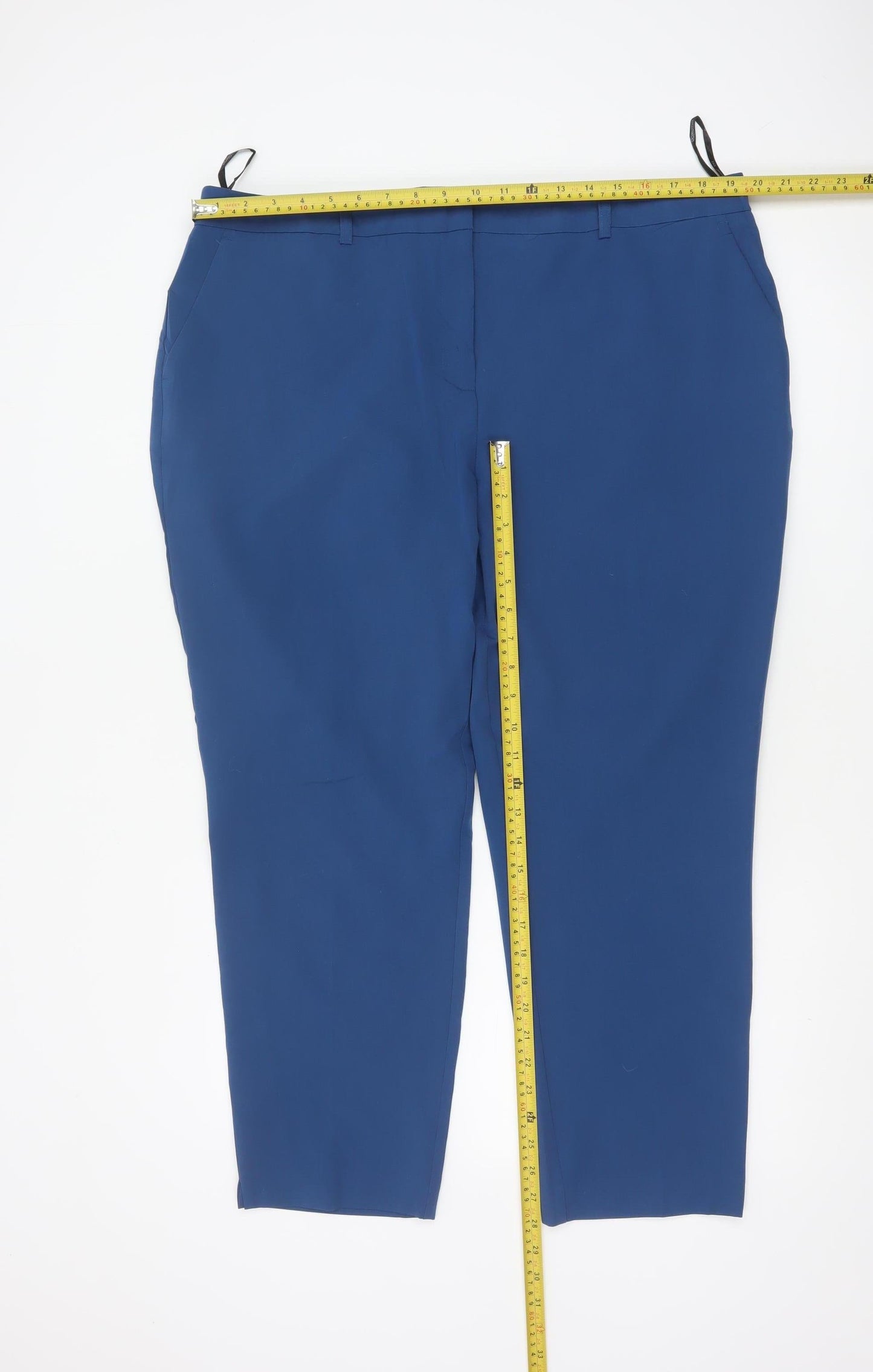 Dorothy Perkins Women Blue UK 18 Tailored Tapered Work Trousers