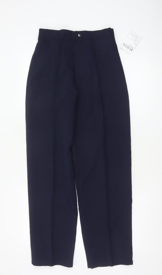PRIMA Women’s Blue Size 12 Straight Leg Corporate Dress Trousers