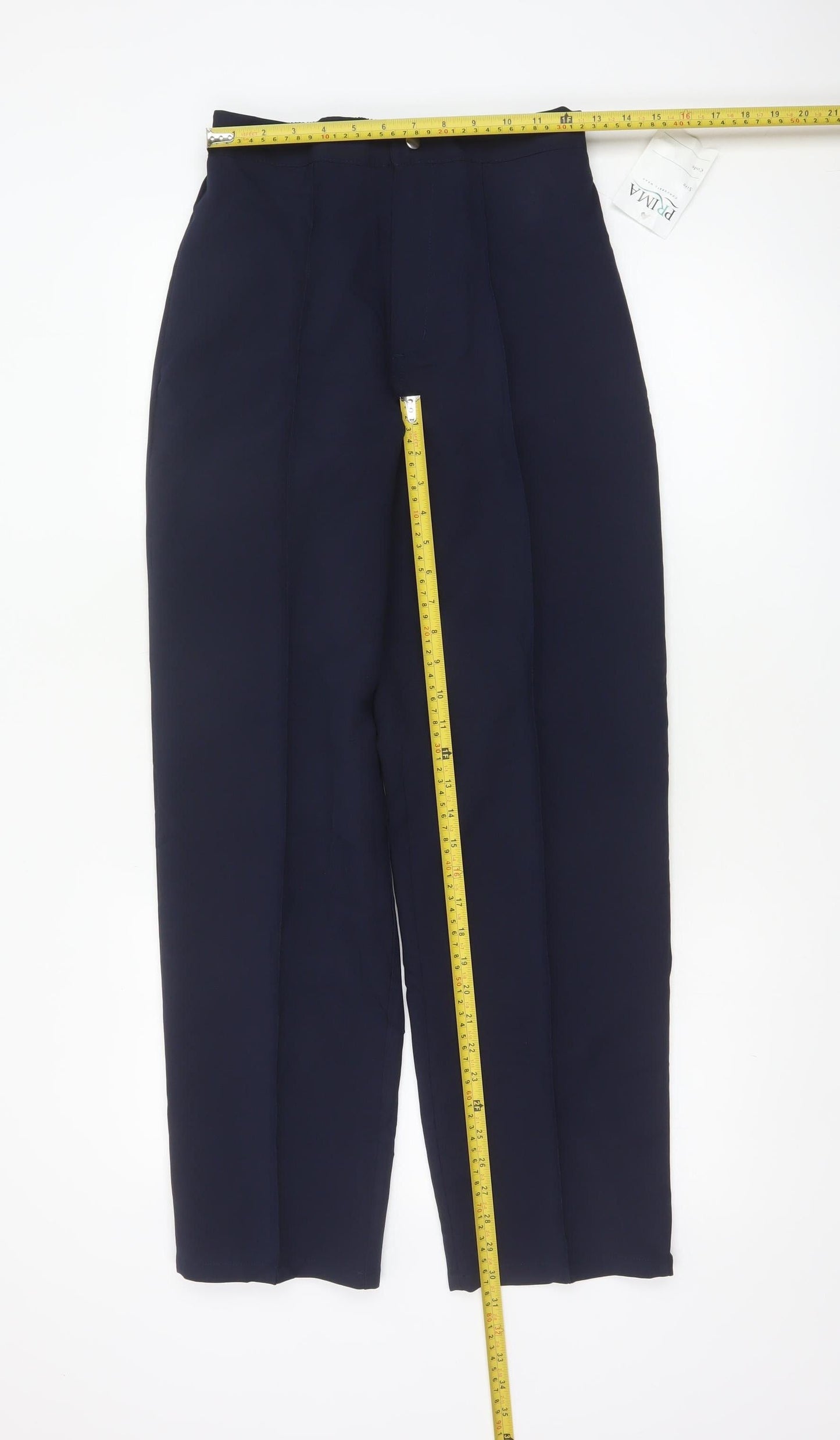 PRIMA Women’s Blue Size 12 Straight Leg Corporate Dress Trousers