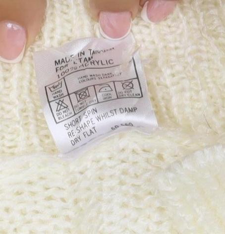 Etam Women’s Ivory Size 10 Chunky Knit Collared Henley Jumper
