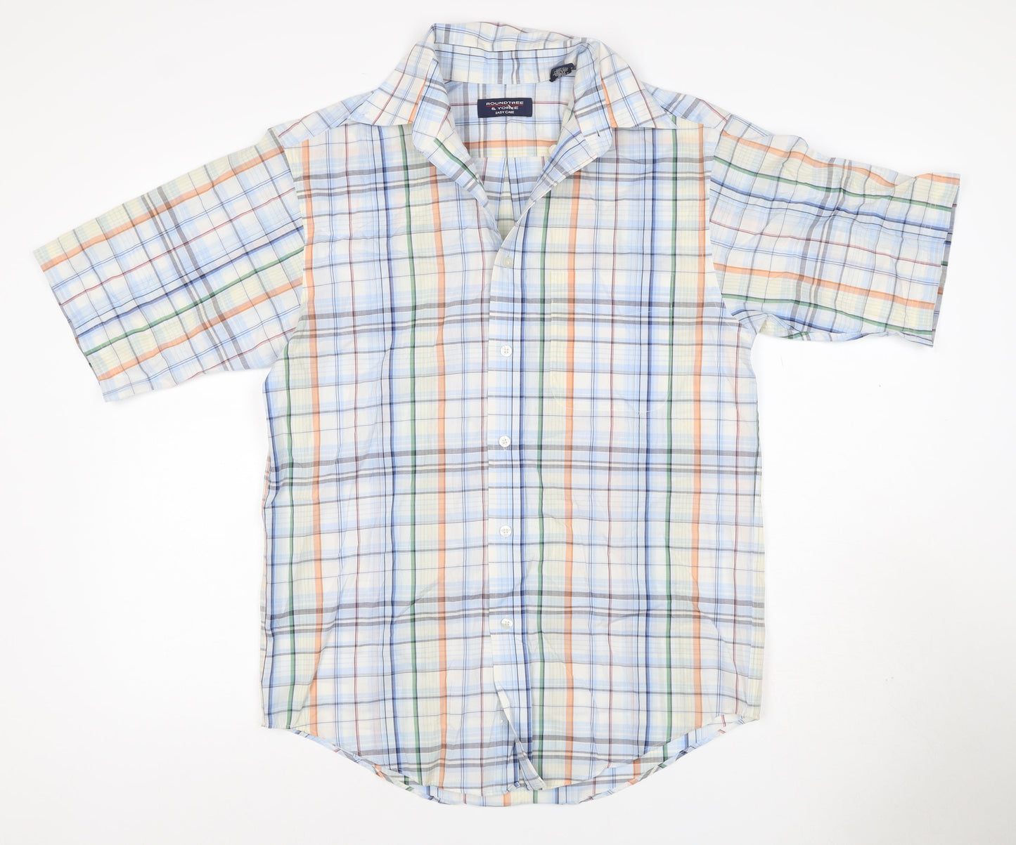 Roundtree & Yorke Men’s Multicoloured Check Cotton Blend Shirt Size S