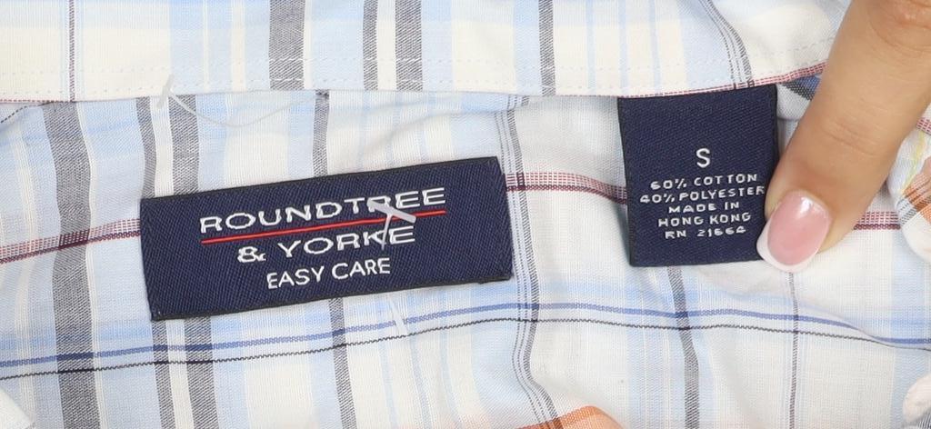 Roundtree & Yorke Men’s Multicoloured Check Cotton Blend Shirt Size S