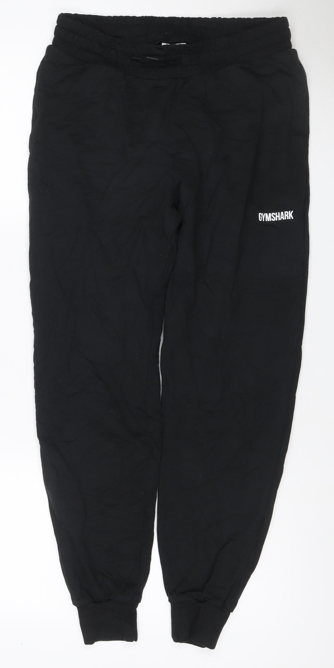 Gymshark Men’s Black S Jogger Track Pants Elastic Waist Zip Pocket
