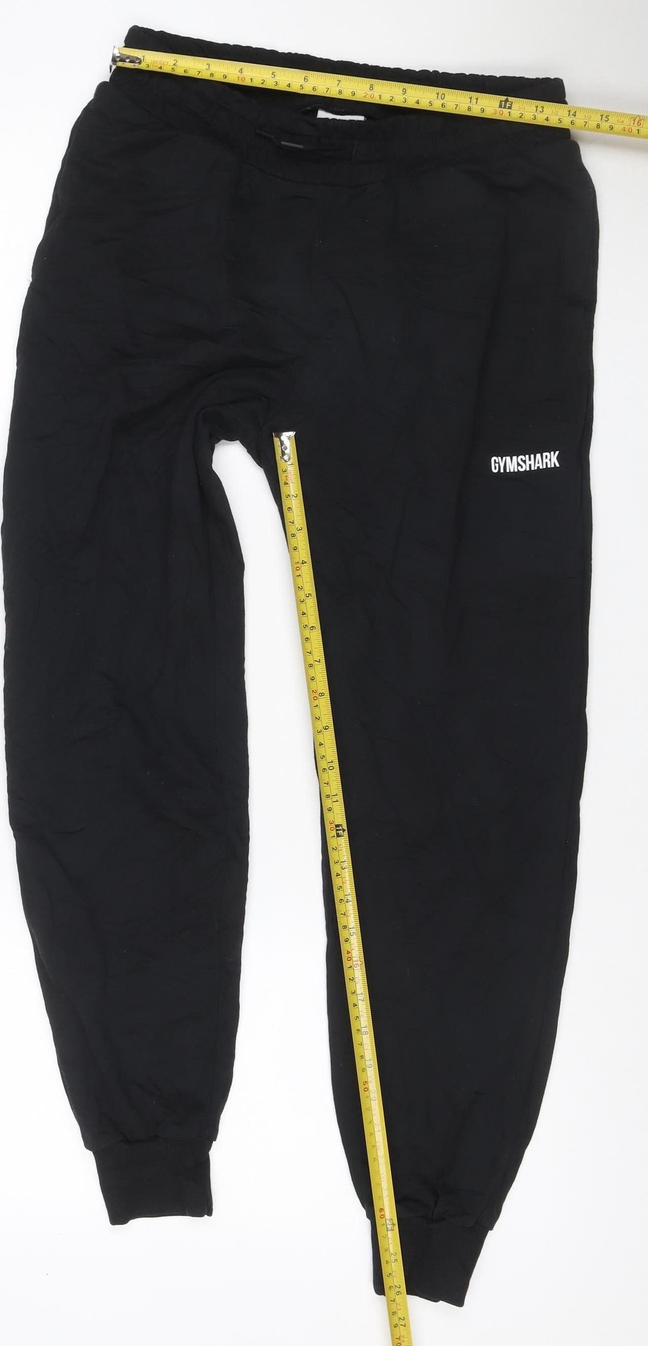 Gymshark Men’s Black S Jogger Track Pants Elastic Waist Zip Pocket