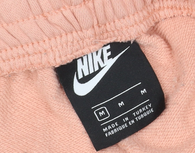 Nike Women Pink M Jogger Sweatpants Elastic Waist Logo