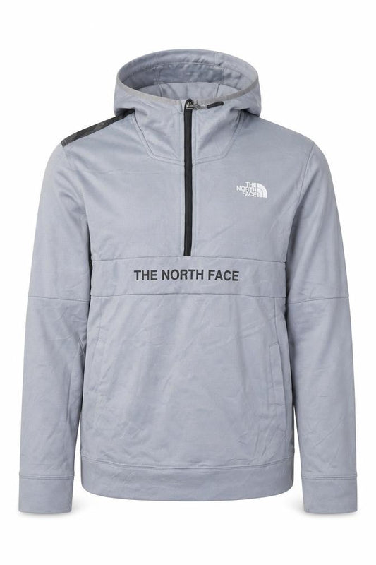 The North Face Men's Grey M 1/4 Zip Hooded Fleece Pullover