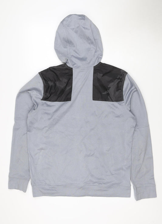 The North Face Men's Grey M 1/4 Zip Hooded Fleece Pullover
