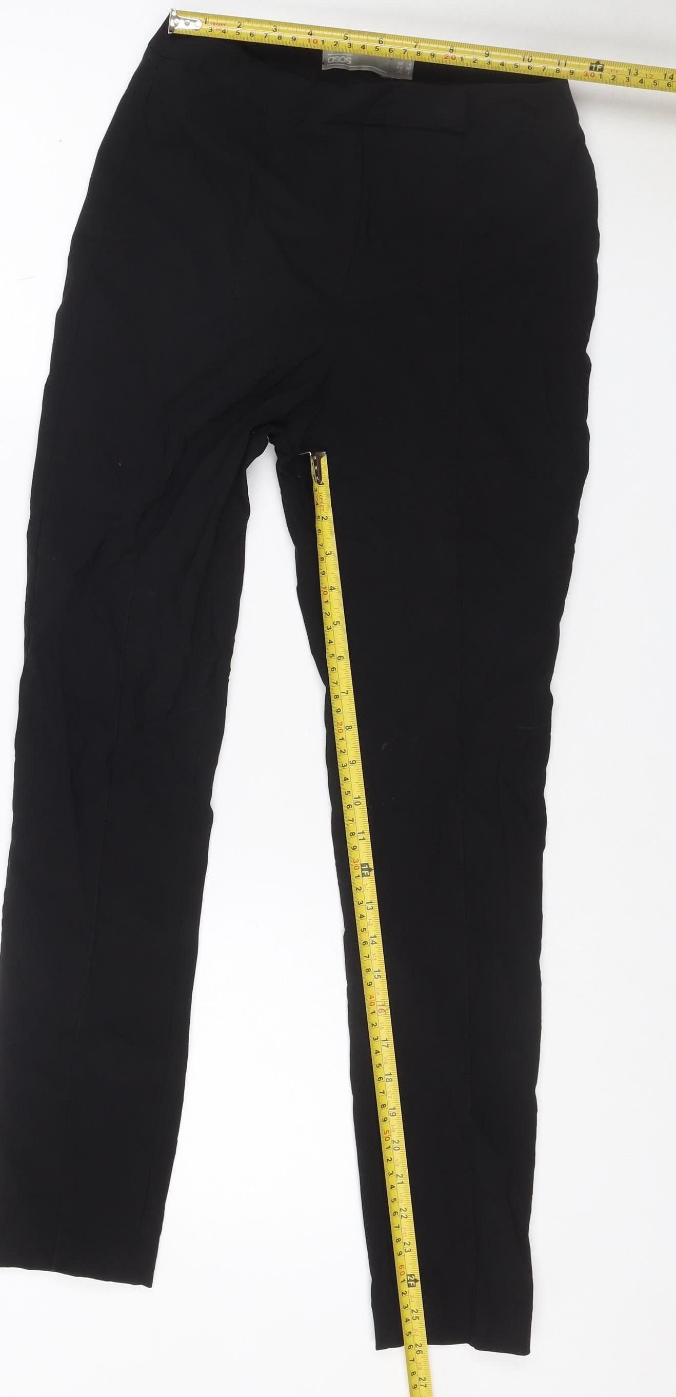 ASOS Women’s Black UK 8 Stretch Straight Leg Trousers