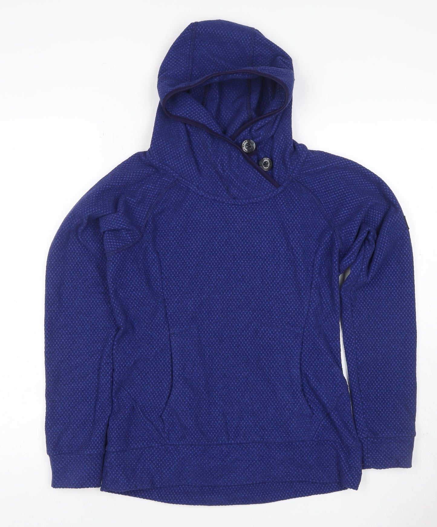 Berghaus Women Blue UK 8 Henley Hooded Fleece Pullover Hoodie